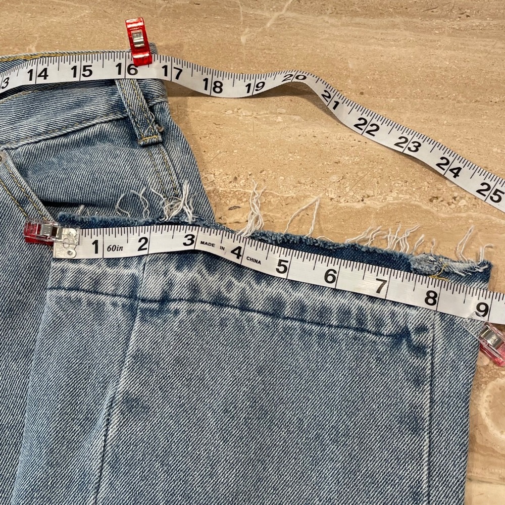 Jeans Denim M Carpenter Cargo Flare Raw Edge High‎ Rise Utility Cowboy Country - Picture 7 of 16